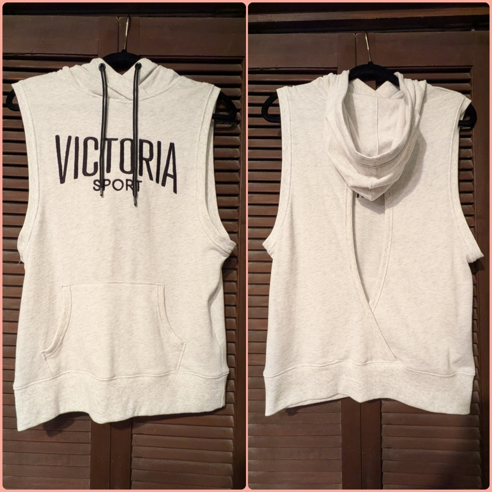 Victoria's Secret Sport Sleeveless, Open Back Hoodie